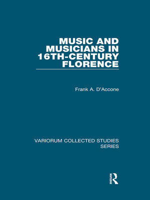 cover image of Music and Musicians in 16th-Century Florence